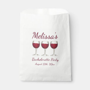 Sachets En Papier Lunettes de vin rouge Bachelorette Fête des mariée