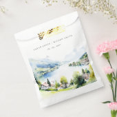 Sachets En Papier Lungern Switzerland Watercolor Landscape Wedding (Scellé)