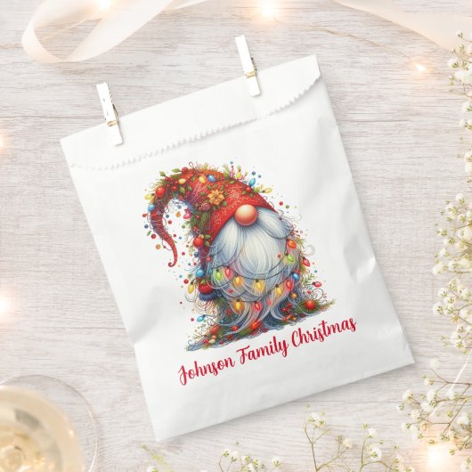 Sachets En Papier Lutin de Noël (Coupé)