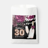 Sachets En Papier Luxe 30e anniversaire Vin Rose personnalisé Faveur (Devant)