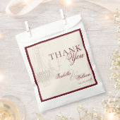 Sachets En Papier Luxury dark Red Old Money Wedding chandelier (Coupé)