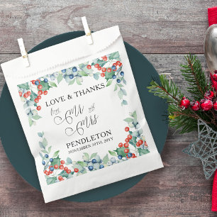 Sachets En Papier M. et Mme Calligraphy Mariage d'hiver
