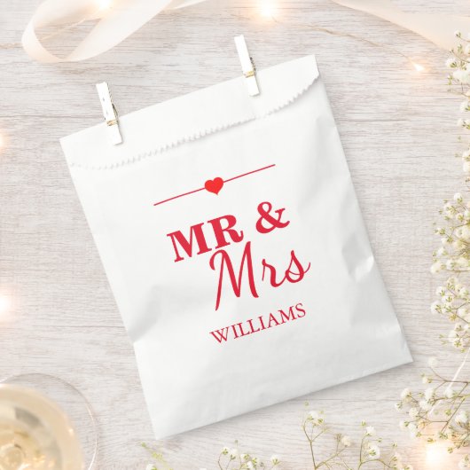 Sachets En Papier M. & Mme Mariage (Coupé)