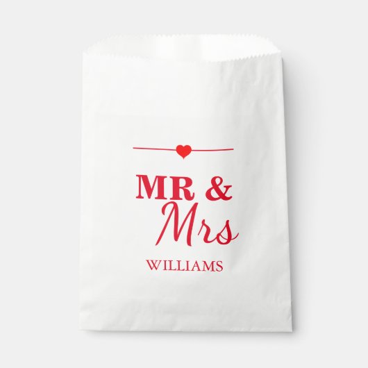 Sachets En Papier M. & Mme Mariage (Devant)