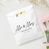 Sachets En Papier M. & Mme Modern Black White Script Mariage (Scellé)