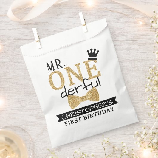 Sachets En Papier M. ONEderful 1st Birthday Party (Coupé)