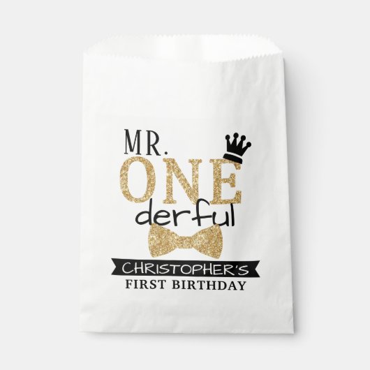Sachets En Papier M. ONEderful 1st Birthday Party (Devant)