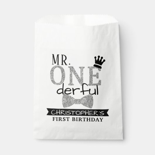 Sachets En Papier M. ONEderful 1st Birthday Party (Devant)