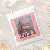 Sachets En Papier Ma première année 2023 Découpe moderne Baby Photo (Coupé)