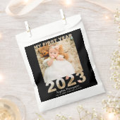 Sachets En Papier Ma première année 2023 Moderne découpé photo bébé (Coupé)