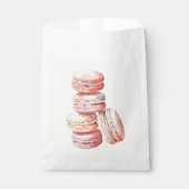Sachets En Papier Macaron Aquarelle rose (Devant)