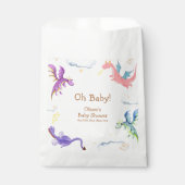 Sachets En Papier Magic Fairytale Baby shower Dragon Magique (Devant)
