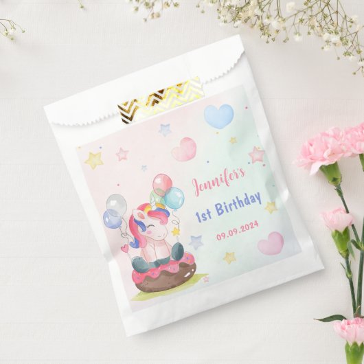 Sachets En Papier Magic Pastel Unicorn Rainbow Birthday Party (Scellé)