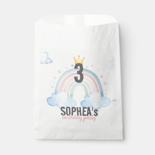 Sachets En Papier Magical Rainbow Birthday Invitation (Devant)