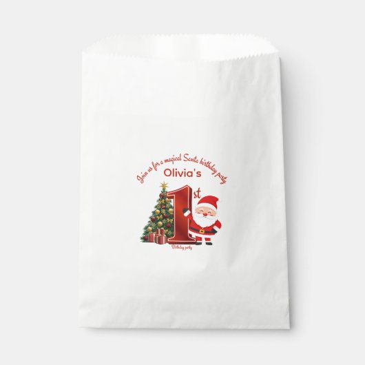 Sachets En Papier Magical Santa Birthday Design for Kids (Devant)