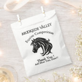 Sachets En Papier Magnificent Black Horse Head All Custom Text (Coupé)