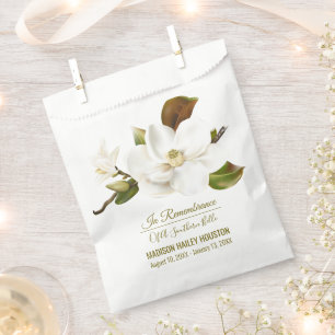 Sachets En Papier Magnolia Flower funeral Memorial