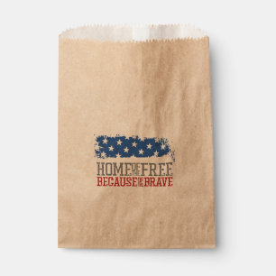 Sachets En Papier Maison des libres grâce aux braves Drapeau USA