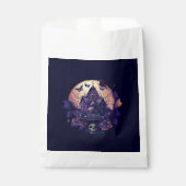 Sachets En Papier Maison gothique pourpre foncé (Devant)