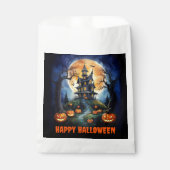 Sachets En Papier Maison hantée d'Halloween avec parti Citrouille (Devant)
