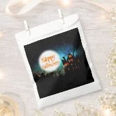 Sachets En Papier Maison hantée d'Halloween éffrayant (Coupé)
