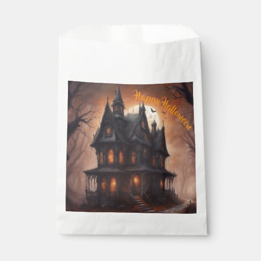Sachets En Papier Maison hantée Halloween (Devant)