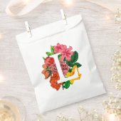 Sachets En Papier Majuscule L monogramme floral (Coupé)