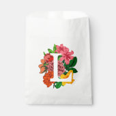 Sachets En Papier Majuscule L monogramme floral (Devant)