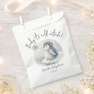 Sachets En Papier Manchot arctique mignon - bébé il fait froid dehor
