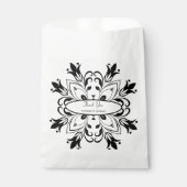 Sachets En Papier Mandala Floral Noir (Devant)