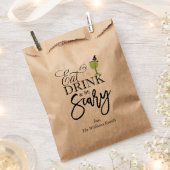 Sachets En Papier "Mange, bois et fais peur" Halloween Party (Coupé)