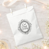 Sachets En Papier Manger Boire Soyez Joyeux Vacances Argent Feuille  (Coupé)