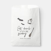 Sachets En Papier Mangez Boire Et Faites Peur | Bonne Halloween (Devant)