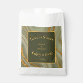 Sachets En Papier Marbre Vert Et Or (Devant)