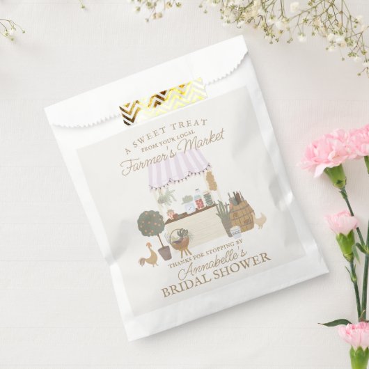 Sachets En Papier Marché fermier rose Fête de mariage champêtre (Scellé)