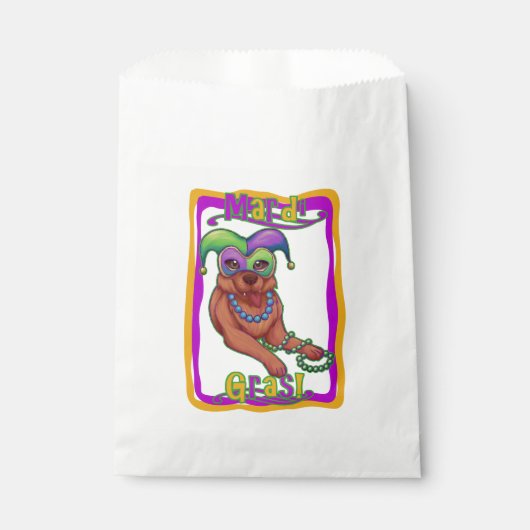 Sachets En Papier Mardi Gras Chien (Devant)