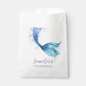 Sachets En Papier Marée de sirène Anniversaire sous les tons violets (Devant)