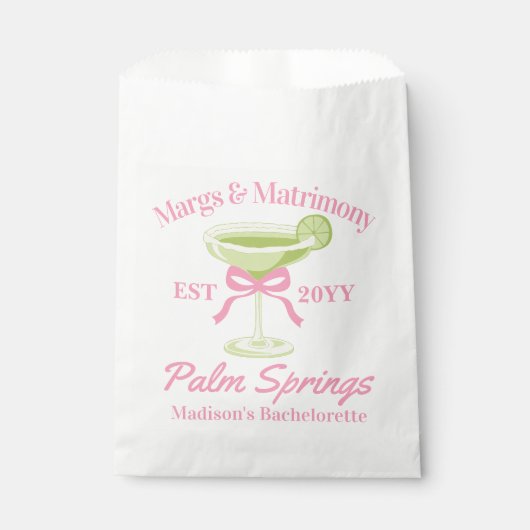 Sachets En Papier Marges et Mariage Margaritas Bachelorette Party (Devant)