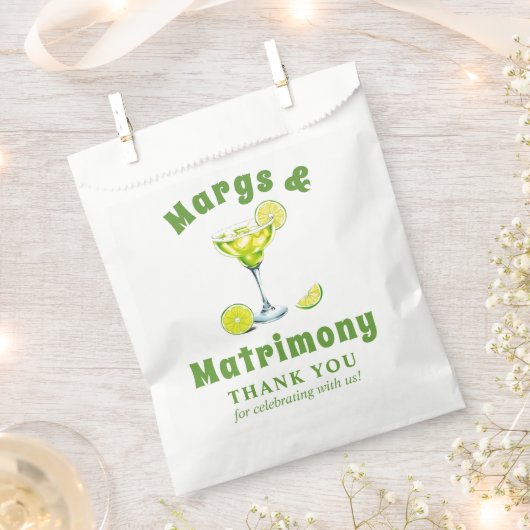Sachets En Papier Margs & Matrimony cocktail bachelorette Merci (Coupé)
