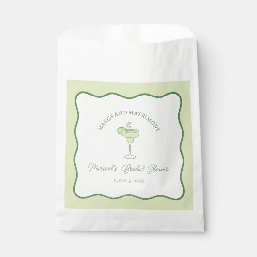 Sachets En Papier "Margs & Matrimony" Modern Chic Bridal Shower (Devant)