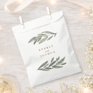 Sachets En Papier Mariage À feuillage persistant romantique