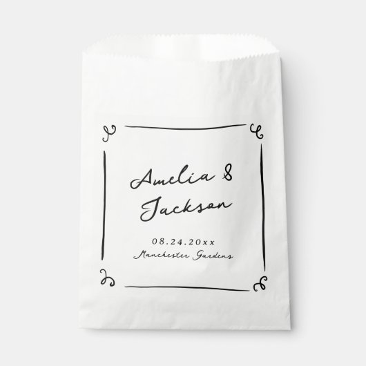 Sachets En Papier Mariage à main fantaisiste (Devant)