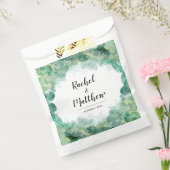 Sachets En Papier Mariage Abstrait Moderne Vert (Scellé)