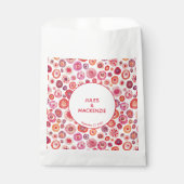 Sachets En Papier Mariage Abstrait rose moderne (Devant)