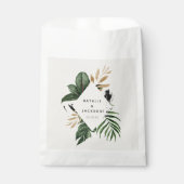 Sachets En Papier Mariage abstrait tropical moderne peint (Devant)