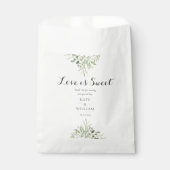 Sachets En Papier Mariage Amour de Feuillage de Verdure Écriture Suc (Devant)