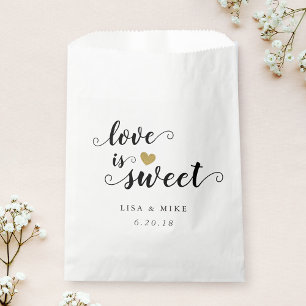 Sachets En Papier Mariage Amour Sucré Lavage de Bride