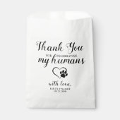 Sachets En Papier Mariage animal de compagnie traitement personnalis (Devant)