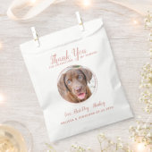 Sachets En Papier Mariage animal moderne Rose Gold Chien Merci photo (Coupé)
