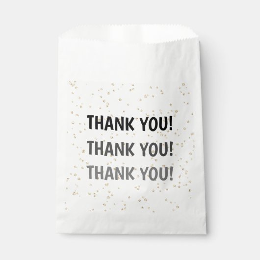 Sachets En Papier Mariage Anniversaire Parties scintillant d'or Merc (Devant)